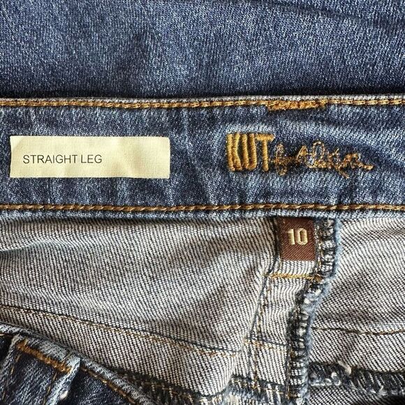 Kut From The Kloth Straight Leg Jeans Size 10 - Picture 4 of 11